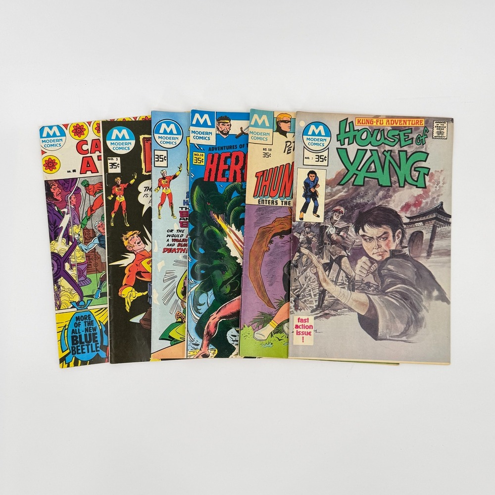 Modern Comics Lot E-Man #1 #3 Captain Atom #86 Hercules #10 Thunderbolt #58